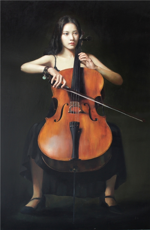 拉大提琴的女孩